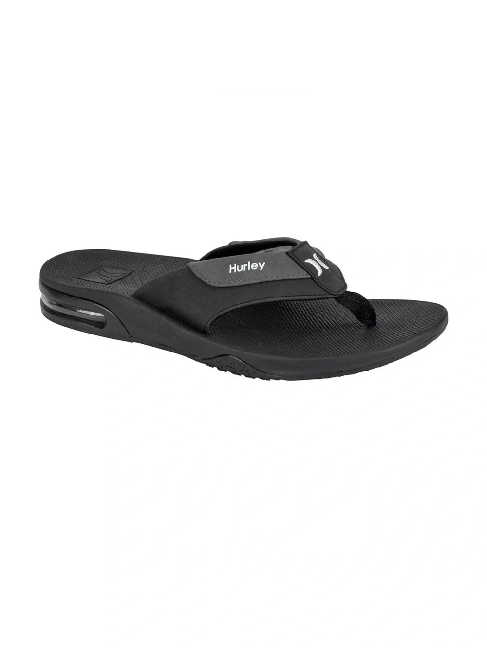 Hurley Men's Black Cushion Heel Flip-Flop Sandals 12 NEW